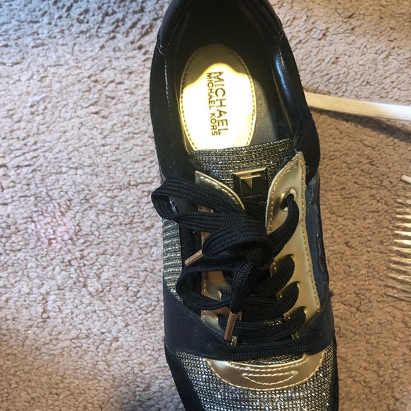 Michael Kors Shoes Golden Black Michael Kors Sneakers Poshmark